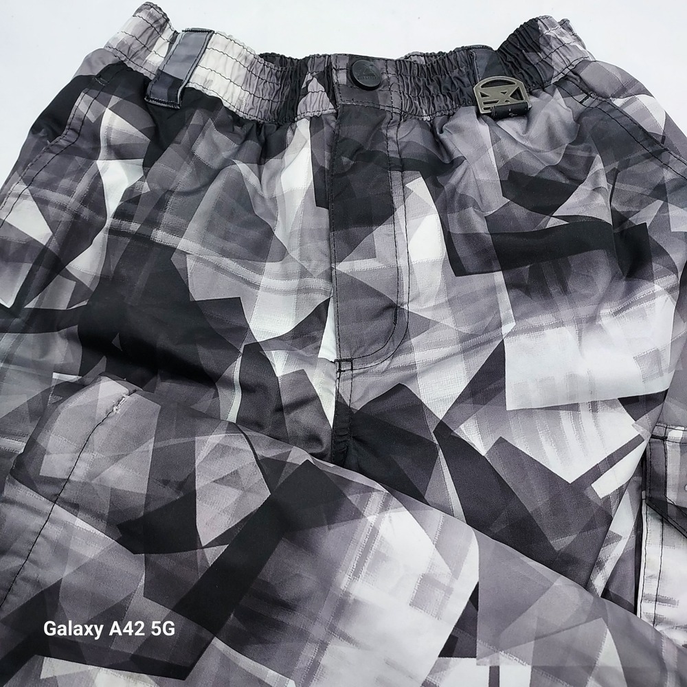 Zero Exposure‎ Kids Ski Snow Pants Black Grey Geometric Print Size M 10-12